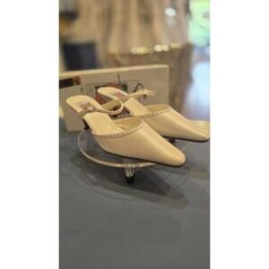 NEW Special Occasions  Saugus Shoe 46075 White Silk Wedding Shoes 8.5 Swarovski